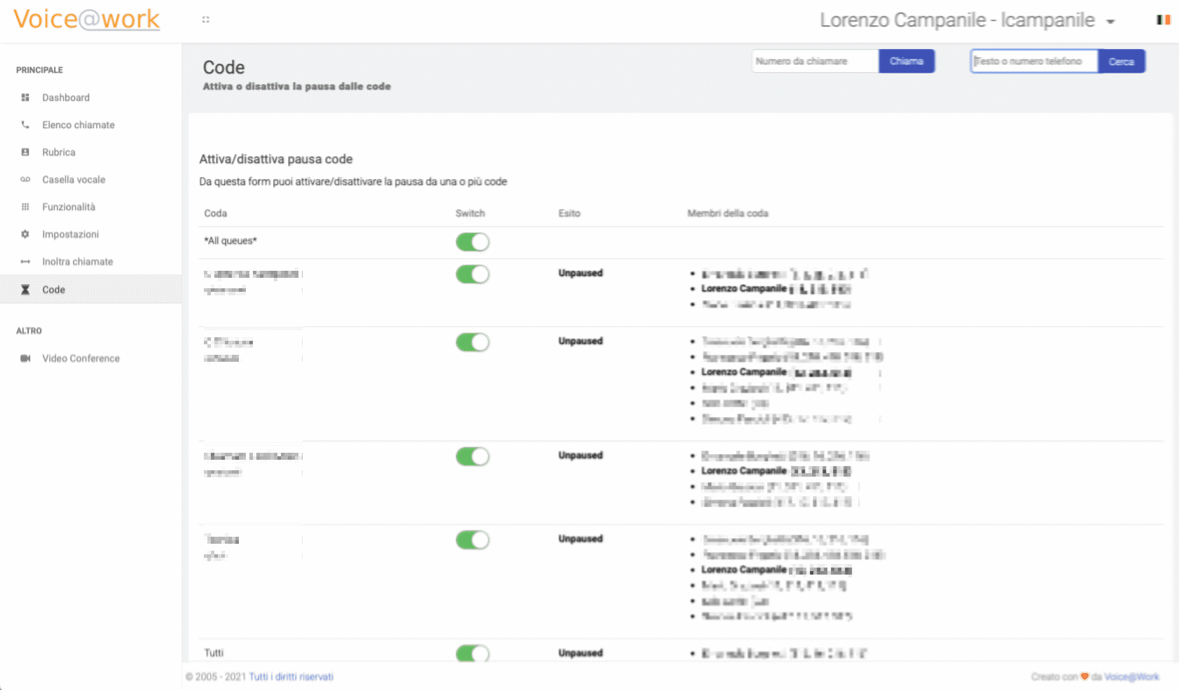HashUser - call queue management