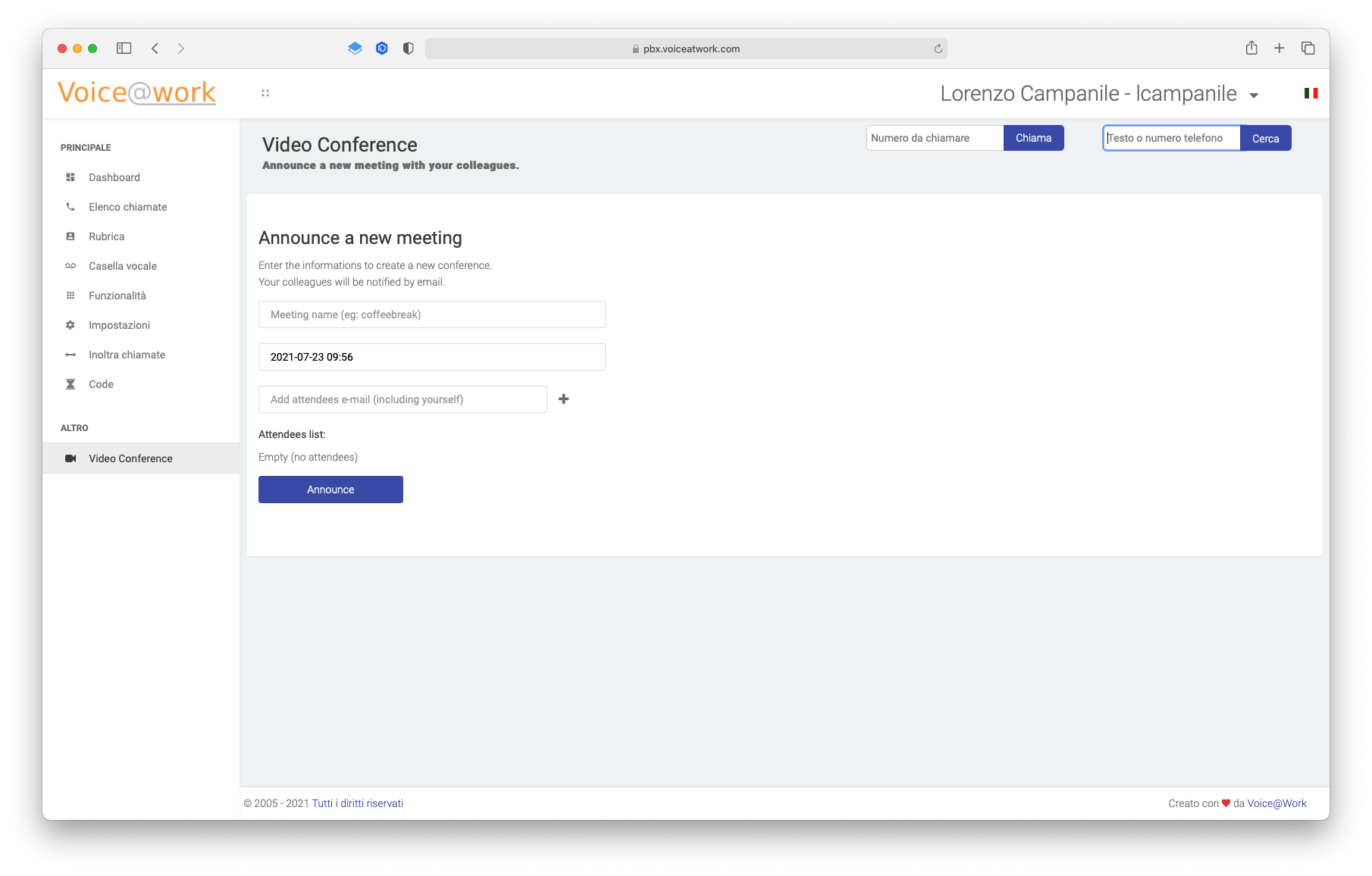 HashUser - video conference